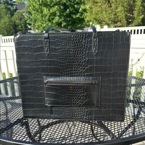 BEIS The Work Tote in Black Croc